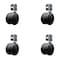 Service Caster 3'' Nylon Twin Wheel Casters with Corner Mounting Bracket , 4PK SCC-UHGR02S75-NYS-716-4-CB90-4 - alternate 1